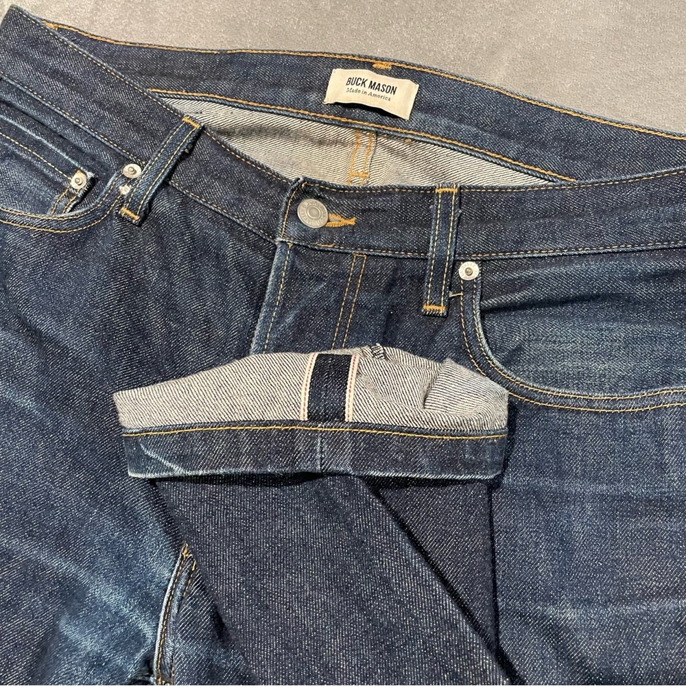 Buck Mason Indigo Straight Jeans